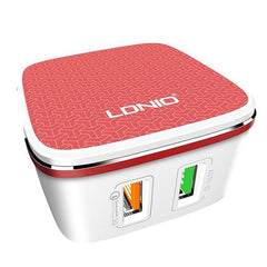 LDNIO A2405Q Qualcomm 3.0 Quick Charge Dual USB + Type C Cable - Qwikfone.com