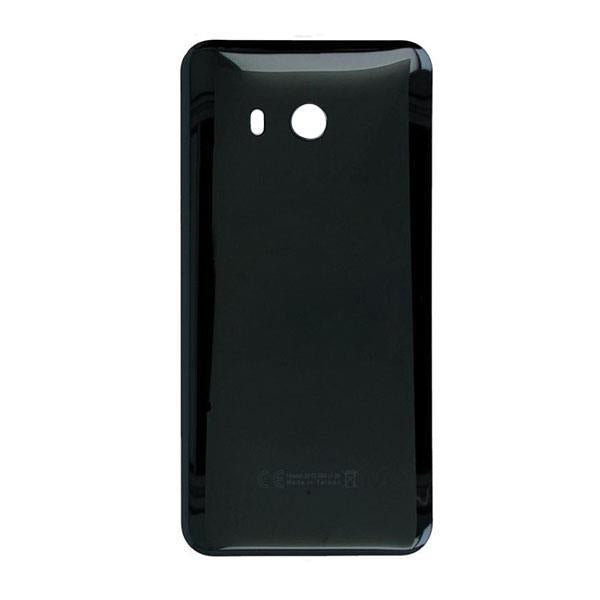 For HTC U11 Rear Back Glass Cover - Black - Qwikfone.com