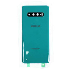 For Samsung Galaxy S10 PLUS  SM-G975F Green Rear Back Glass With Lens Replacement - Qwikfone.com