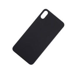 For Apple iPhone XS Back Glass Black Big Hole Replacement - Qwikfone.com