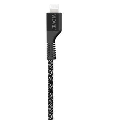 VIDVIE CB433 - Lightning USB Cable 5V-3.1A MAX 120cm 1.2M Black - Qwikfone.com