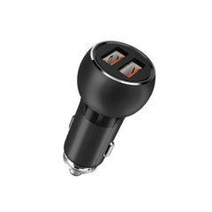 LDNIO C503Q Dual USB QC3.0 Lamp Ring Coil Lighting Car Charger + Type C Cable - Qwikfone.com