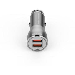 LDNIO C407Q Quick Charge 3.0 Dual USB Car Charger + Lightning cable - Qwikfone.com