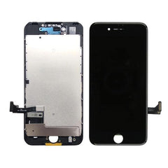 iPhone 7 LCD Digitizer + Back Plate with Adhesive - Black ( Premium Plus ) - Qwikfone.com