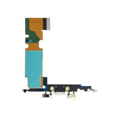 For iPhone 8 Plus Connector Charging Port Dock With Mic -  White - Qwikfone.com